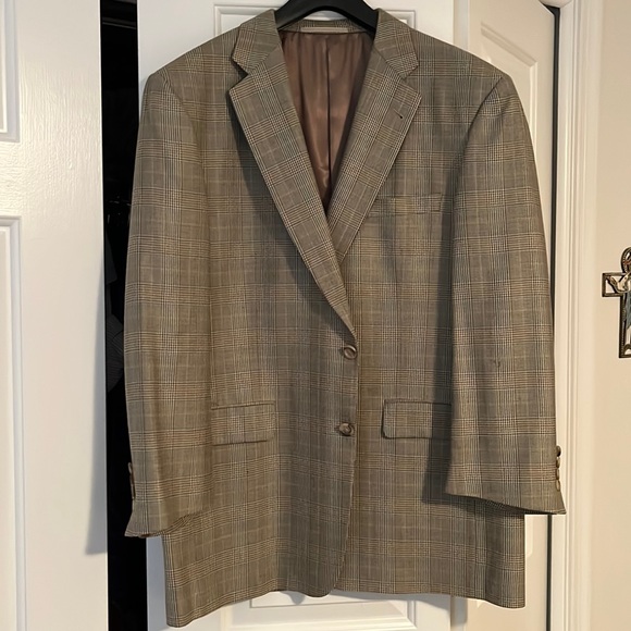 Men’s Burberry silk and wool blazer, T model Kensington. Houndstooth. Size 43R - Picture 1 of 10
